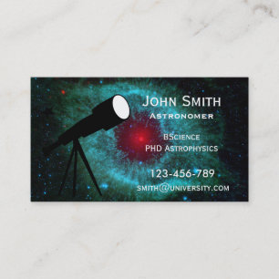 Tarjeta De Visita Astrónomo Diseño estelar astrofísico nebulosa
