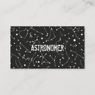 Tarjeta De Visita Astrónomo y constelaciones