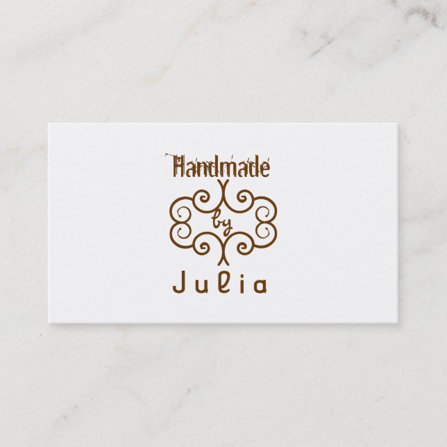 Tarjeta de visita astuta hecha a mano (Anverso)