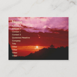 Tarjeta De Visita Atardecer