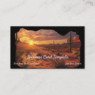 Tarjeta De Visita Atardecer del desierto de Arizona del Sudoeste