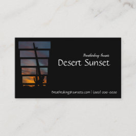 Tarjeta De Visita Atardecer del desierto de Arizona Saguaro