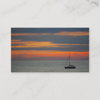 Tarjeta De Visita Atardecer sobre el océano