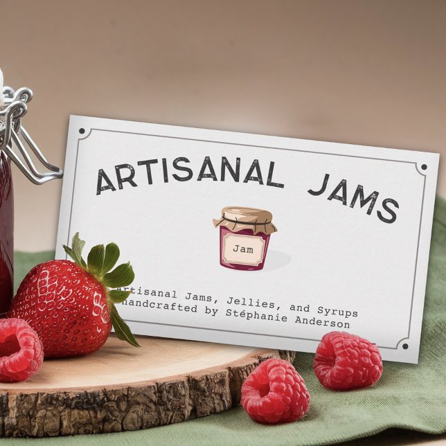 Tarjeta De Visita Atascos artesanales (Artisanal Jams Business Card)