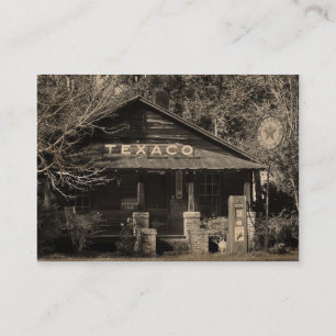 Tarjeta De Visita ATC americana de la foto de Texaco del vintage