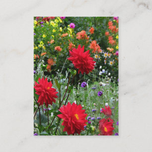 Tarjeta De Visita ATC del jardín de la dalia