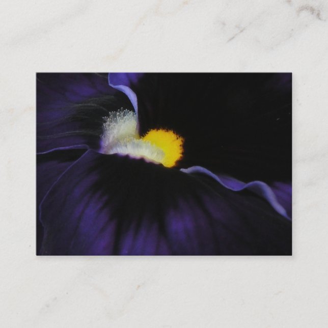 Tarjeta De Visita ATC púrpura 1 de la macro de la viola (Anverso)