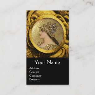 Tarjeta De Visita ATENA Y COMBATIENDO GRIFFINS MONOGRAM ,Ruby Rojo