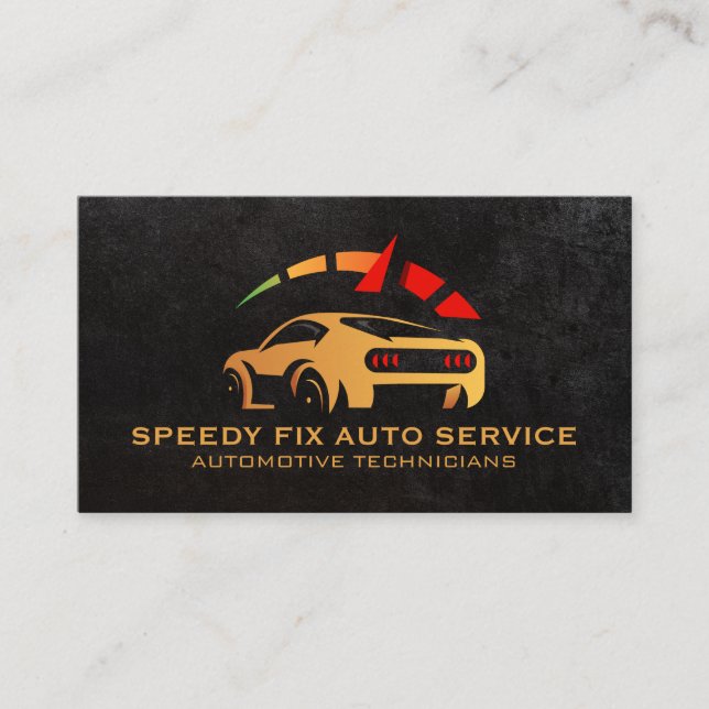 Tarjeta De Visita Atención automotriz y piezas (Anverso)