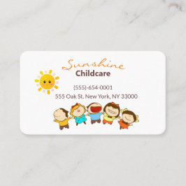 Tarjeta De Visita Atención de cuidado de niños de personalizado