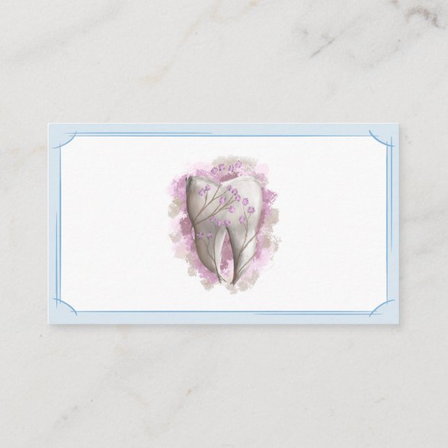 Tarjeta De Visita Atención Dental. Dentista/Asistente dental. Planti (Reverso)