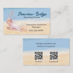 Tarjeta De Visita Atención médica de enfermería QR Códigos de playa 