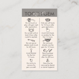 Tarjeta De Visita Atención posterior de gema dental impresa física g