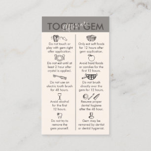 Tarjeta De Visita Atención posterior de gema dental impresa física g