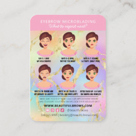 Tarjeta De Visita Atención y aplicación de instrucciones de microbla