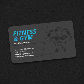 Tarjeta De Visita Athletic Gym & Fitness - Trainer
