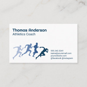 Tarjeta De Visita Atletismo   Ilustraciones de hombres en funcionami