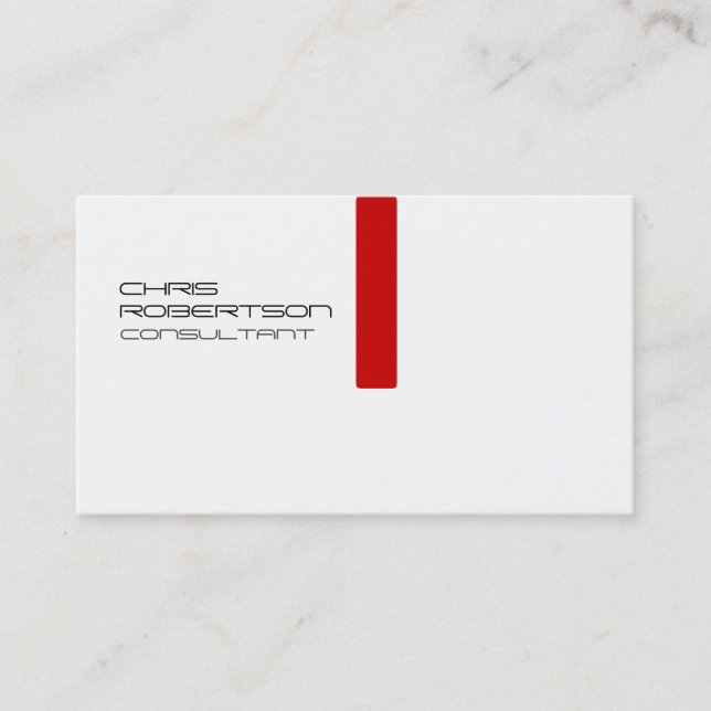 Tarjeta de visita atractiva azul rojo claro (Anverso)