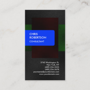 Tarjeta de visita Atractiva Blue Red Green Gray