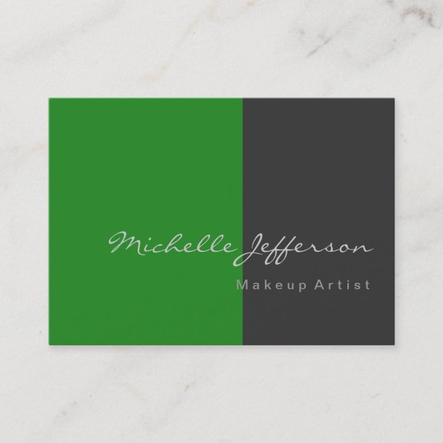 Tarjeta de visita atractiva Chubby Forest Green Gr (Anverso)