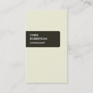 Tarjeta de visita atractiva con color beige vertic