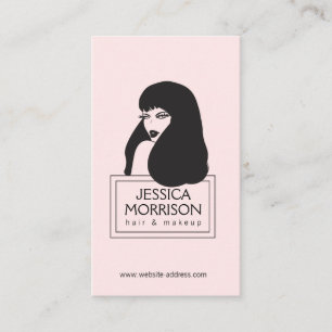 Tarjeta de visita atractiva de la belleza del
