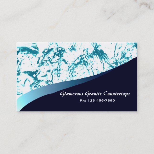 Tarjeta de visita atractiva de las encimeras del (Anverso)