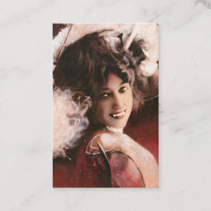 Tarjeta de visita atractiva de señora ACEO del