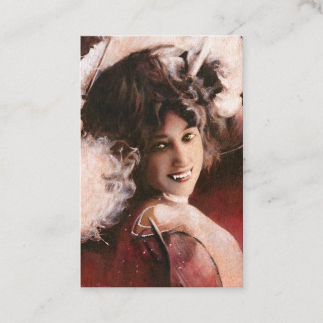Tarjeta de visita atractiva de señora ACEO del (Anverso)