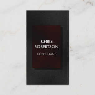 Tarjeta de visita atractiva roja gris llana