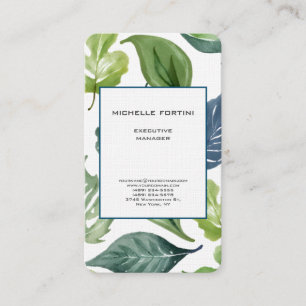 Tarjeta De Visita Atractiva vegetación Ropa de Moda Minimalista mode
