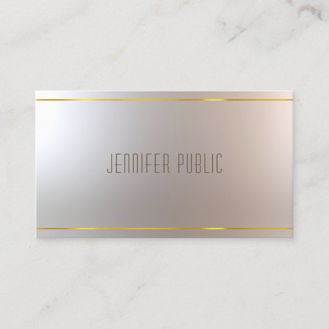 Tarjeta De Visita Atractivo diseño moderno Glamour profesional (Anverso)