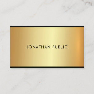 Tarjeta De Visita Atractivo Glamour Gold Profesional Elegante Lujo