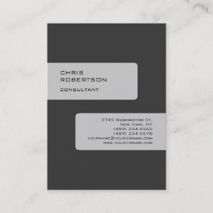 Tarjeta De Visita Atractivo Gris Charming Chubby Business Card