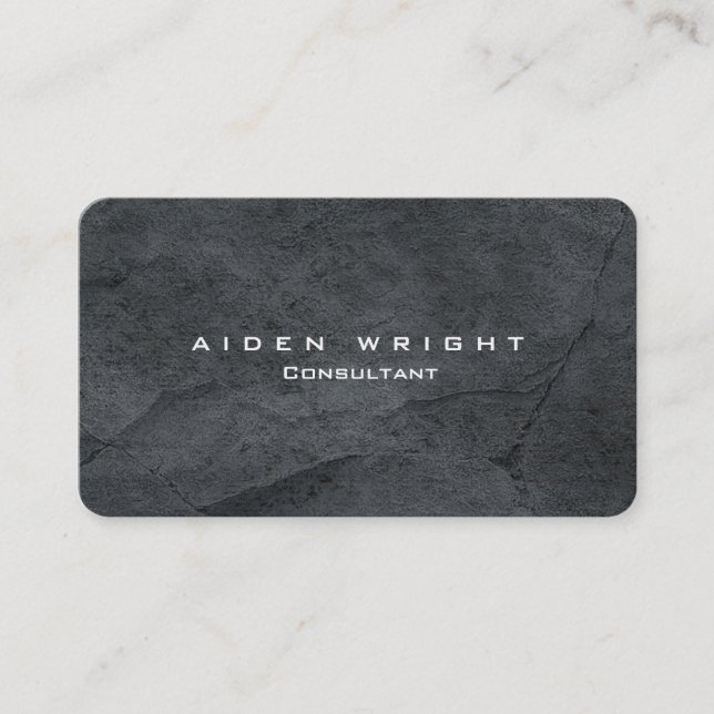 Tarjeta De Visita Atractivo Gris Moderno Minimalista (Anverso)