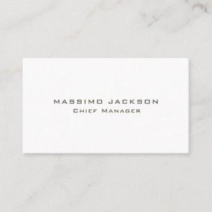 Tarjeta De Visita Atractivo Moderno Minimalista Mate Elegante