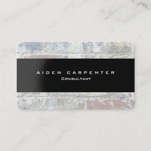 Tarjeta De Visita Atractivo Pared Gris Negro Estilo moderno Minimali