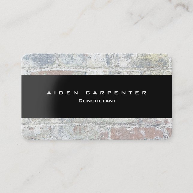 Tarjeta De Visita Atractivo Pared Gris Negro Estilo moderno Minimali (Anverso)