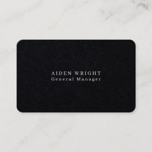Tarjeta De Visita Atractivo Premium Negro Moderno Minimalista Elegan
