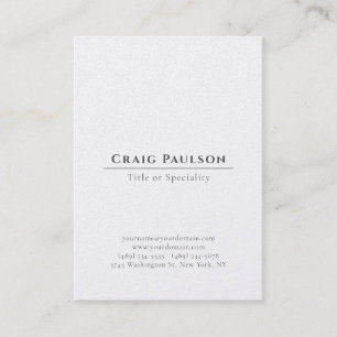 Tarjeta De Visita Atractivo Simple Profesional Plano Premium Perla