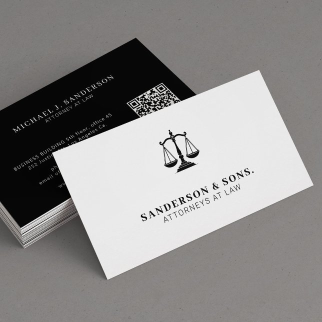 Tarjeta De Visita Attorney at law lawyer professional white (Subido por el creador)
