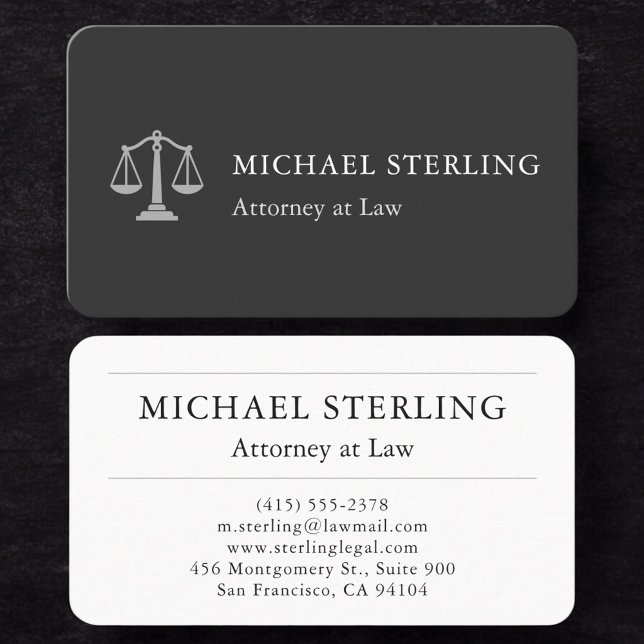 Tarjeta De Visita Attorney Lawyer (Subido por el creador)