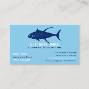 Tarjeta De Visita Atún de Aleta Amarilla Personalizado   Pesca en Al