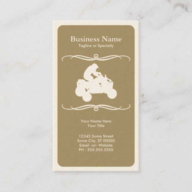 Tarjeta De Visita atv de la MOD (Anverso)