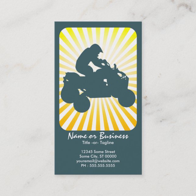 Tarjeta De Visita atv: rayos retros: (Anverso)