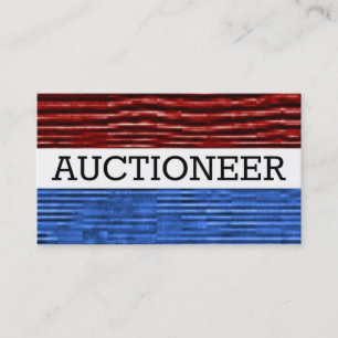 Tarjeta De Visita Auctioneer Patriotic Business Card