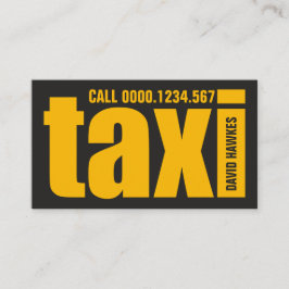 Tarjeta De Visita Audaces letras grandes de TAXI sorprendente servic