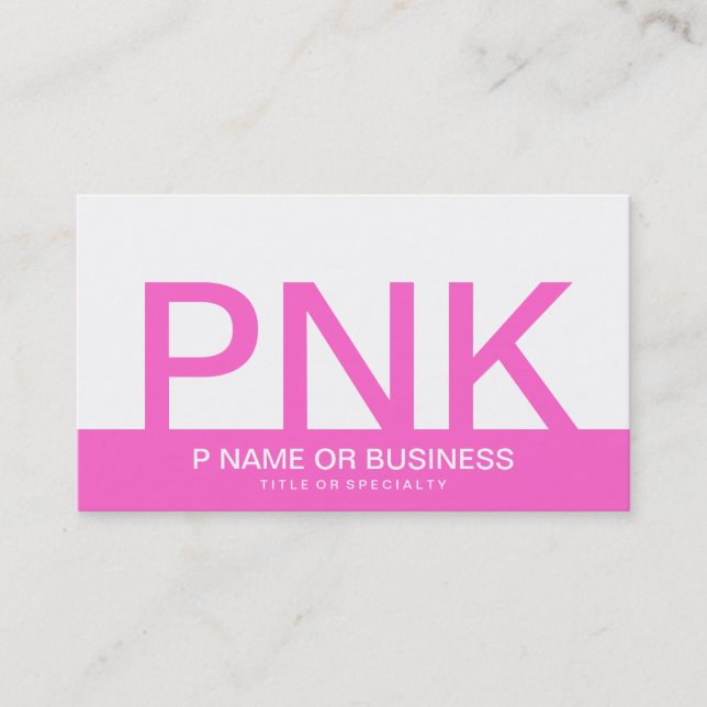 Tarjeta De Visita audaces monogramas PINK (Anverso)