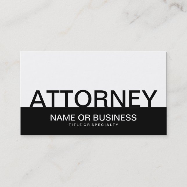 Tarjeta De Visita audaz ATTORNEY (Anverso)