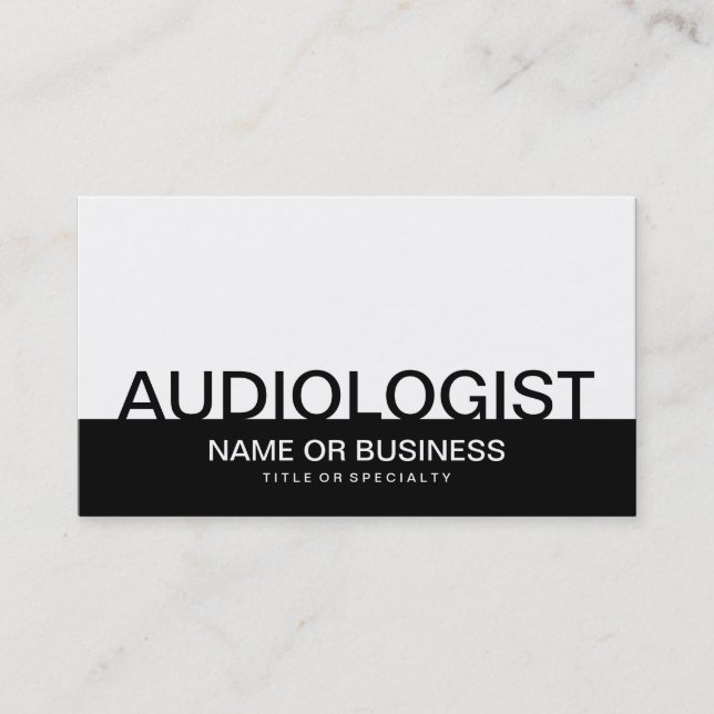 Tarjeta De Visita audaz AUDIOLOGISTA (Anverso)